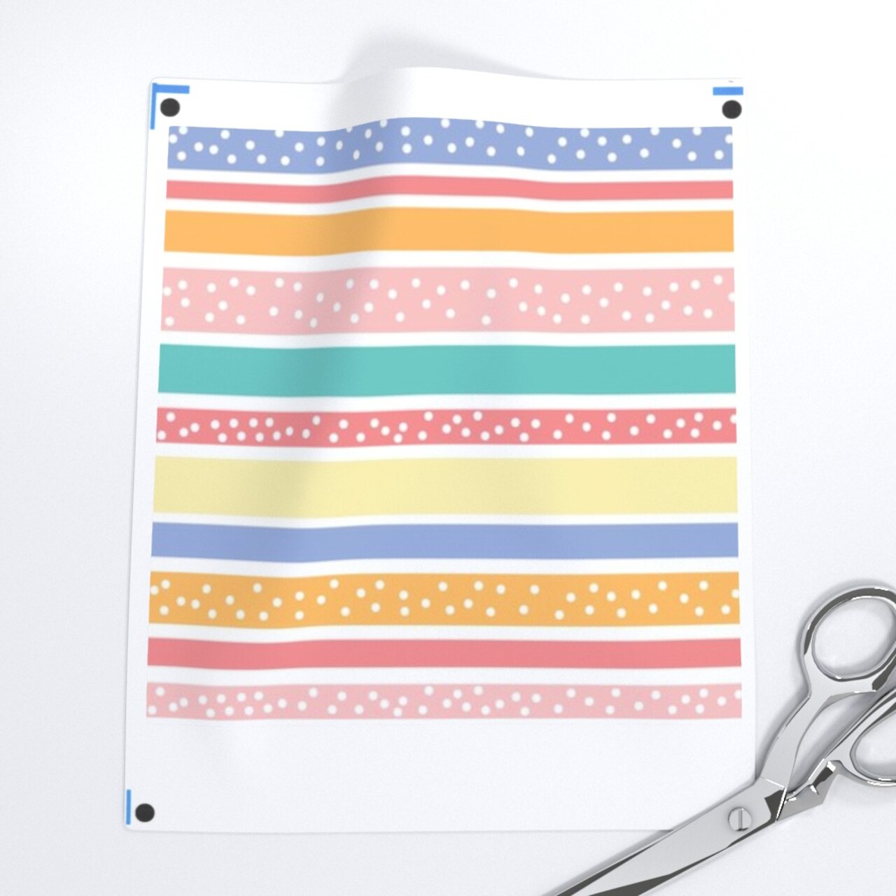 Pastel Stripes Colorful Polka Dots Playful Lines Nursery Custom Printed Fabric by Spoonflower Various Fabrics by the Yard or Fat Quarter